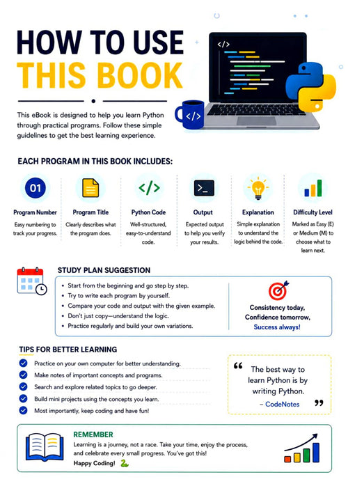 PYTHON 100 PROGRAMS