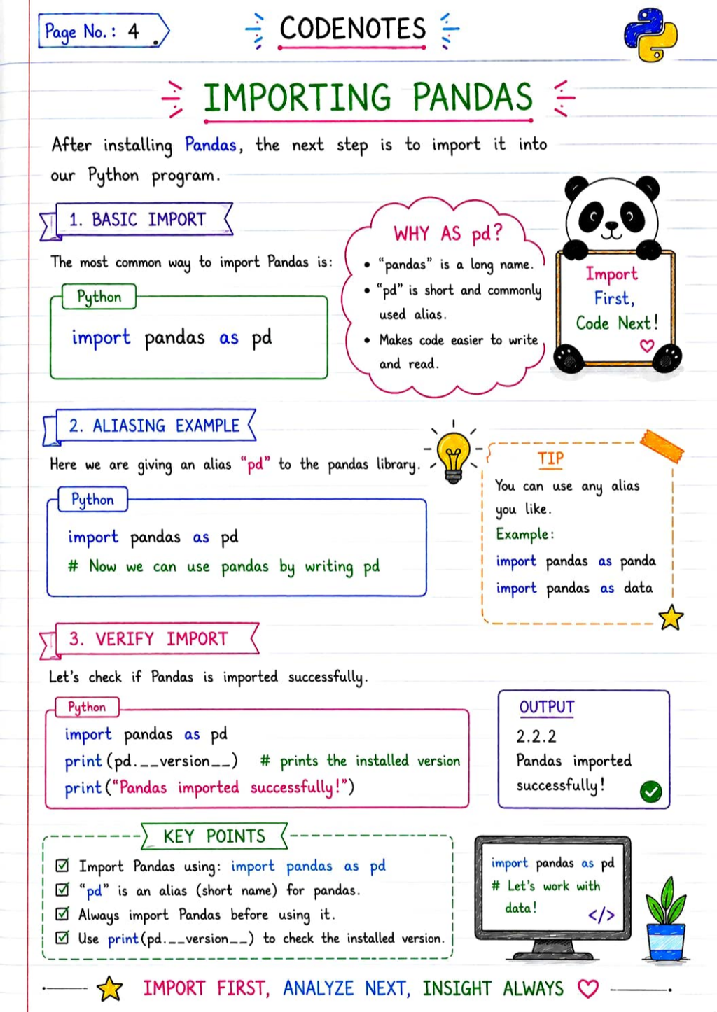 PANDAS HANDWRITTEN NOTES