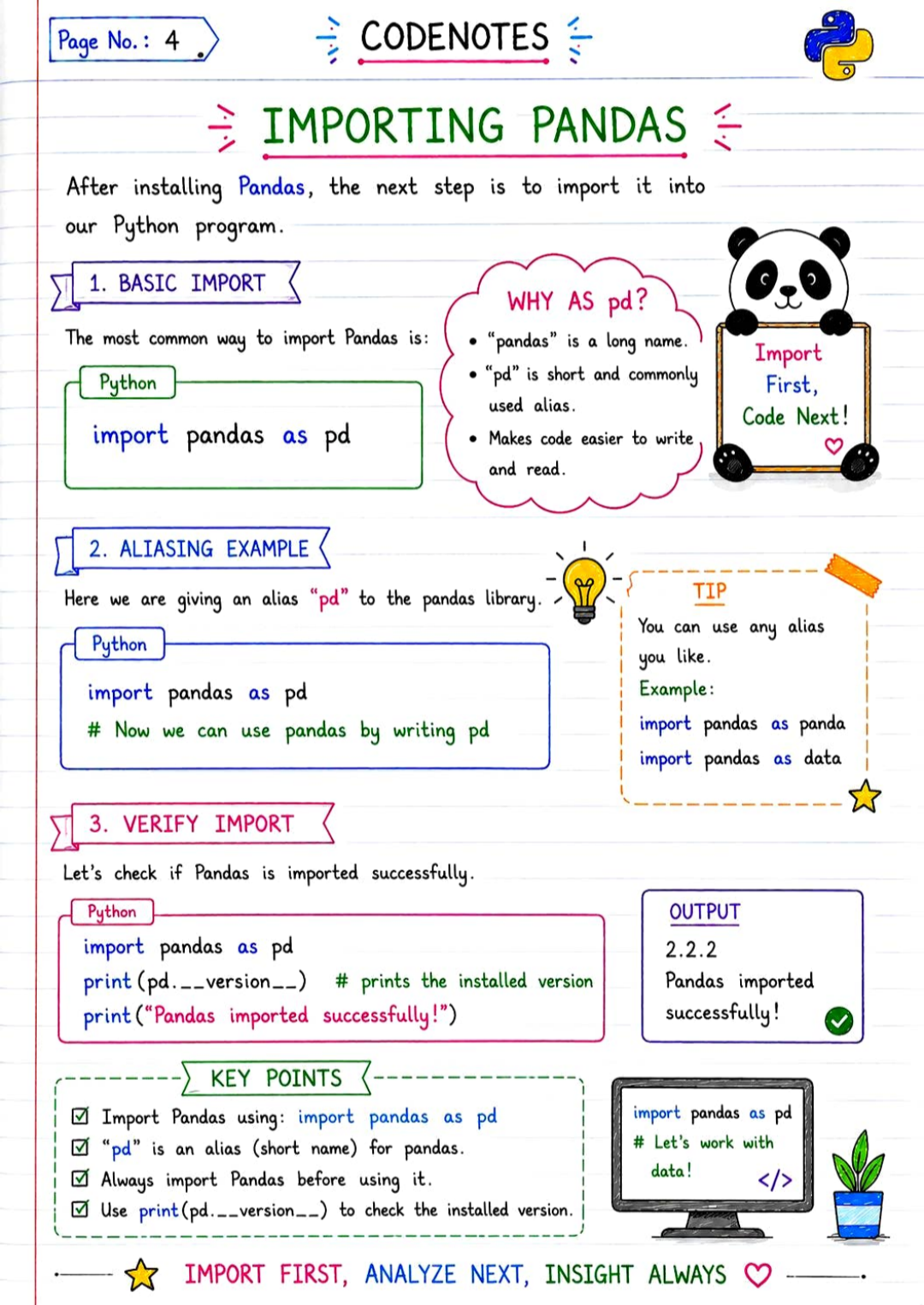 PANDAS HANDWRITTEN NOTES